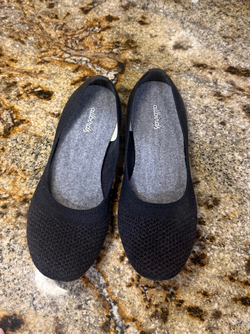 allbirds Black Knit Women’s Slip-On Ballet Flats
